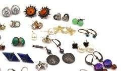 Group lot of vintage 925 sterling silver earrings