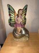 Butterfly Fairy Girl Stained Glass Lamp