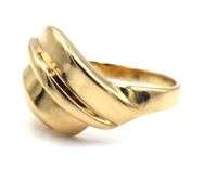 14kt Yellow gold weave ring