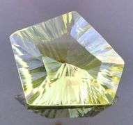 Very uniquely cut 36.13ct Lemon Citrine!