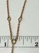 Stunning 14K Rose Gold Y Necklace with Diamonds