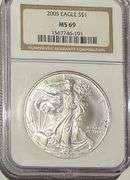 Frosty 2005 NGC MS 69 Silver Eagle