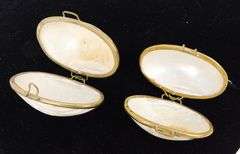 2 Vintage Shell Trinket Boxes