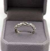 14kt White gold 0.45ctw wave diamond band