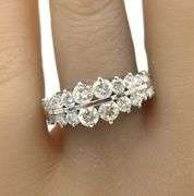 14kt White gold 1.50ctw double row diamond band
