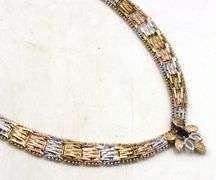 Set of 925 sterling silver necklace and bracelet