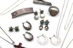 Group lot of Vintage 925 sterling silver mixed jewelry