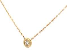 Roberto Coin 0.25ct Diamond Bezel Set Necklace in 18K Yellow gold