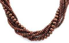 Honora pearl multi strand twisted necklace
