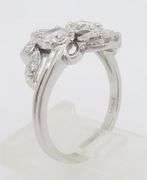 Vintage Toi-et-Moi Diamond Ring in 14k White Gold