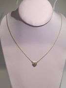 0.70ctw F, VVS1 lab grown diamond with 18" 14k gold pendent