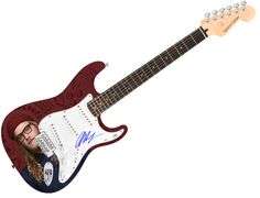 Allen Stone Autographed Signed 1/1 Custom Graphics Photo Guitar ACOA