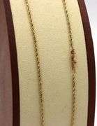 14kt Yellow gold rope chain necklace