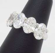 Incredible 5.05CTW Five Stone Oval Diamond Band