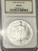 Frosty 1999 NGC MS 69 Silver Eagle
