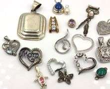 Group lot of Vintage 925 sterling silver pendants