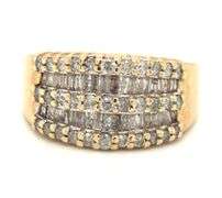 Sparkling 10K YG Diamond Laden Ring