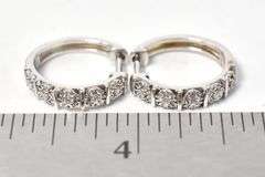 Diamond Hoop Earrings in Sterling Silver