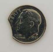 1997 P Clipped Planchet Roosevelt Dime - Full Date