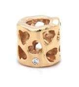 14kt Yellow gold Pandora tunnel of love diamond charm