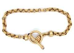 Practical 14K YG Rollo Link Bracelet