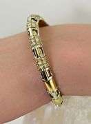 Outstanding Flexible 18K Diamond Cuff Bracelet