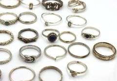 Group lot of Vintage 925 sterling silver rings