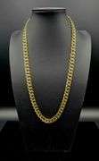 Gorgeius 69.6 Gram 14 Kt Tri-Layered Gold Plate Cuban Link Necklace
