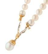 8.5MM Cultured Pearl and 0.45ctw Diamond Pendant Strand Necklace