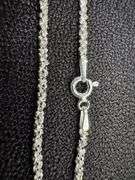 Italian 925 Sterling Silver 2mm Diamond Cut Margarita Chain 18" Necklace