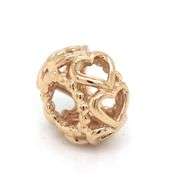 Pandora heart charm in 14kt yellow gold