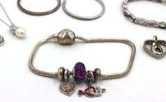 Group of vintage 925 sterling silver mixed jewelry