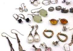 Group lot of Vintage 925 sterling silver earrings