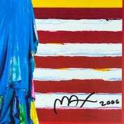 Liberty with Earth & Flag by Peter Max