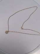 14K YELLOW GOLD CHAIN WITH DIAMOND PENDANT