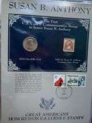 Great Amricans Honored on US Coins & Stamps