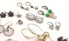 Group lot of vintage 925 sterling silver earrings
