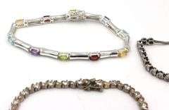 Group lot of 5 vintage 925 sterling silver bracelets