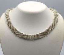 925 Sterling silver Tiffany & Co somerset mesh necklace