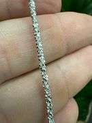 Italian 925 Sterling Silver 2mm Diamond Cut Margarita Chain 18" Necklace