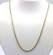 10kt Yellow gold rope chain necklace