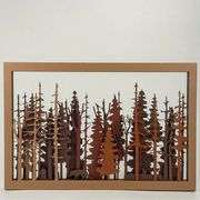 Wooden Layered Wall Art Tree Scene with Fox