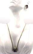 Set of Effy amethyst pendant on chain and matching earrings