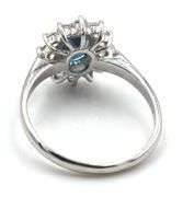 Pretty 14K WG Oval Sapphire Ring