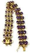 Exciting 18K Yellow Gold Amethyst Bracelet