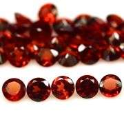 Rich round cut ruby red 12.53ct untreated Garnet set!