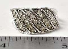 Diamond Band Ring in Sterling Silver