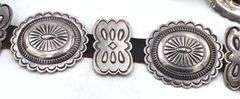 Vintage 925 sterling silver American Navajo Concho belt
