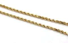 14kt Yellow gold rope chain necklace