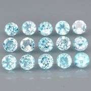 Matched! 15 piece 9.25ct full fire sky blue Topaz set!